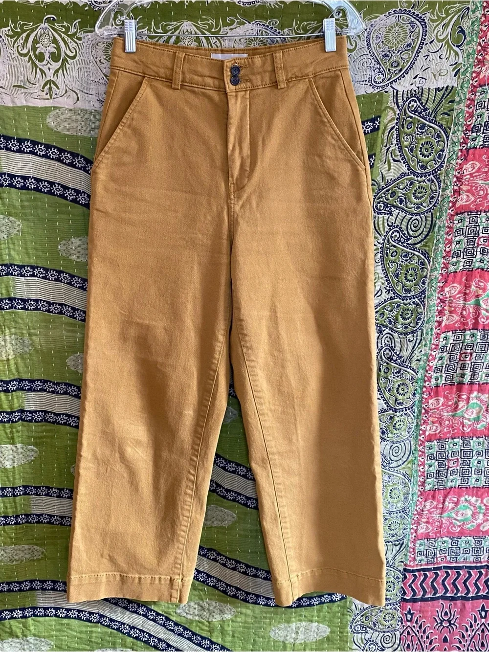Everlane Tapenade The Organic Wide Leg Crop 2.0 Pants Size 6 Buyer Favorite - Picture 2 of 16